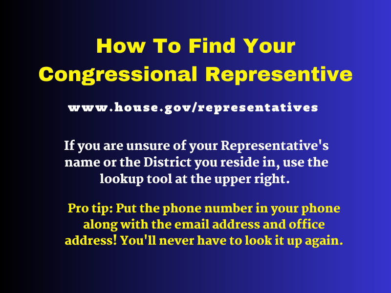 Contact Your Congressional Representative Right&nbsp;Now